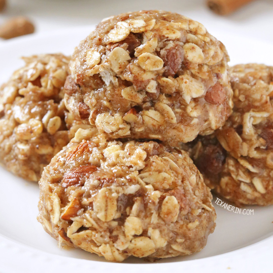 Nobake Maple Almond Butter Cookies (vegan, glutenfree, whole grain