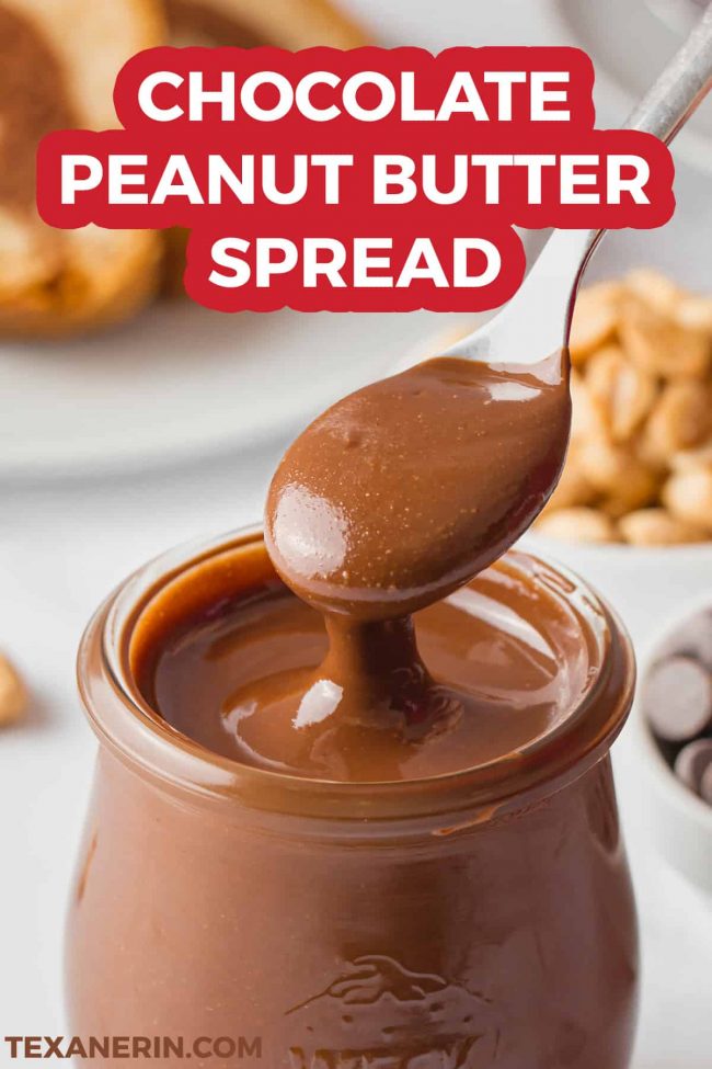 Chocolate Peanut Butter Spread (vegan, gluten-free) - Texanerin Baking