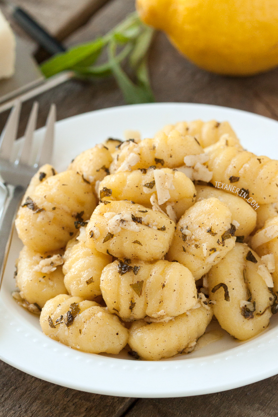 Browned Butter and Sage Lemon Gnocchi - Even He Can Do It!