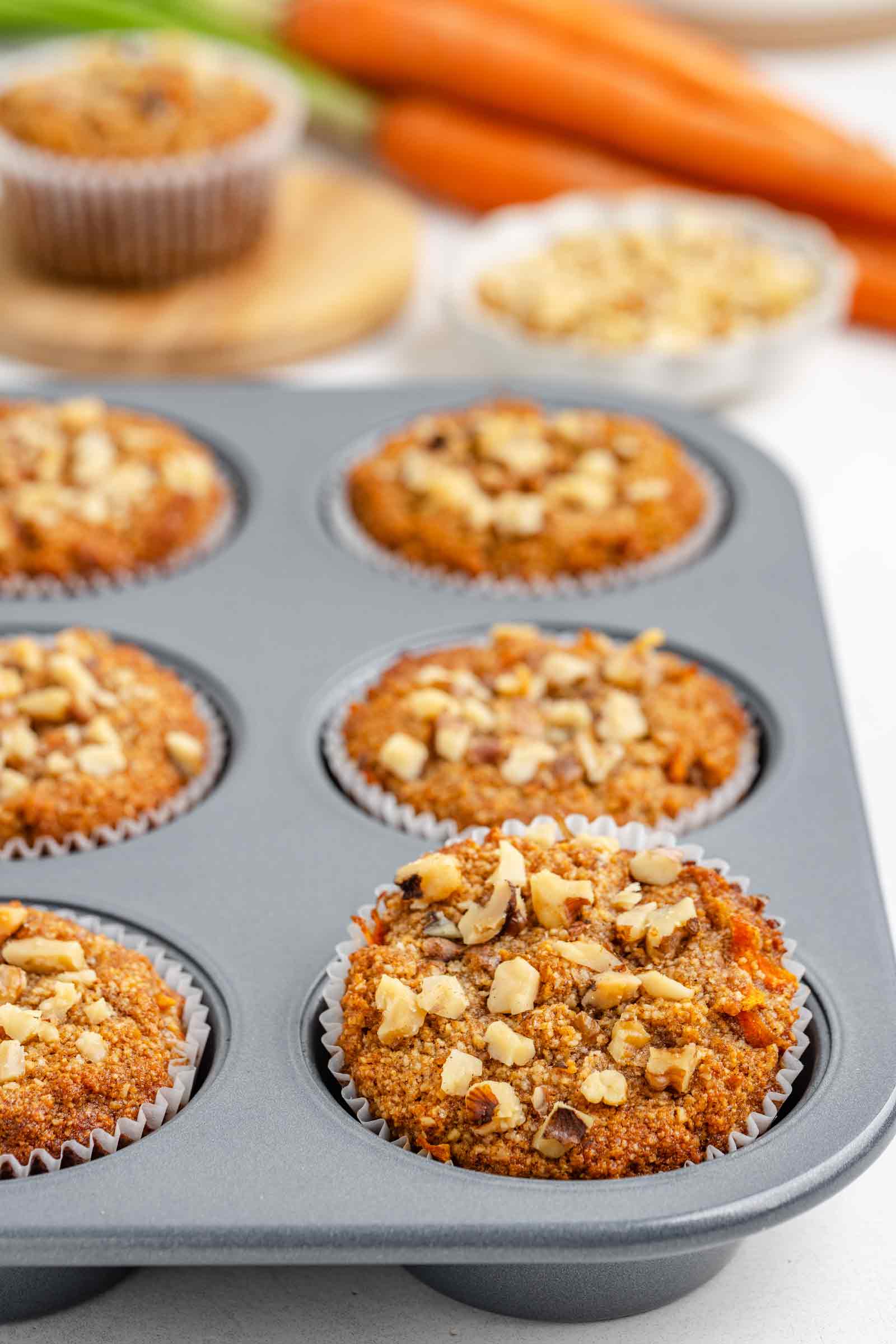 baked muffins in a muffin pan