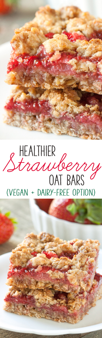 Strawberry Oat Bars (vegan, dairy-free, whole grain) - Texanerin Baking