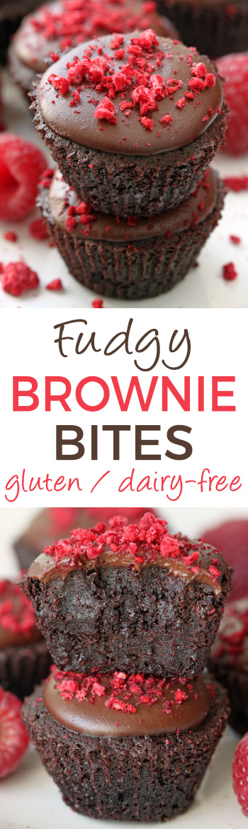 Fudgy Brownie Bites (gluten-free, dairy-free, whole grain options ...