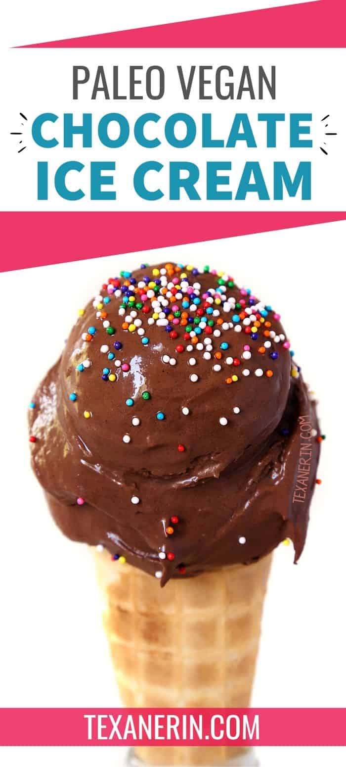 Vegan Chocolate Ice Cream (paleo, nut-free, dairy-free) - Texanerin Baking