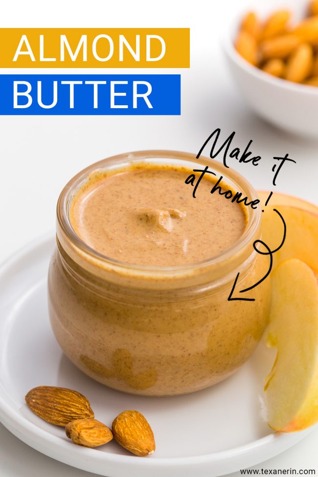 How to Make Almond Butter (1 ingredient, no oil and so easy