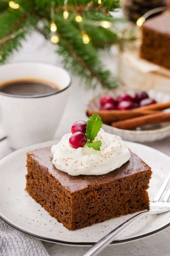 Gingerbread Cake with Molasses Frosting - Deliciously Seasoned