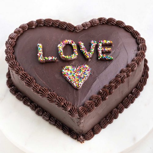 Chocolate Heart Cake - Texanerin Baking