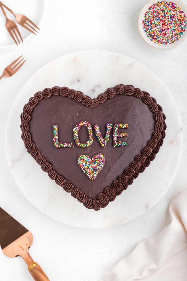 Rainbow Heart Cake