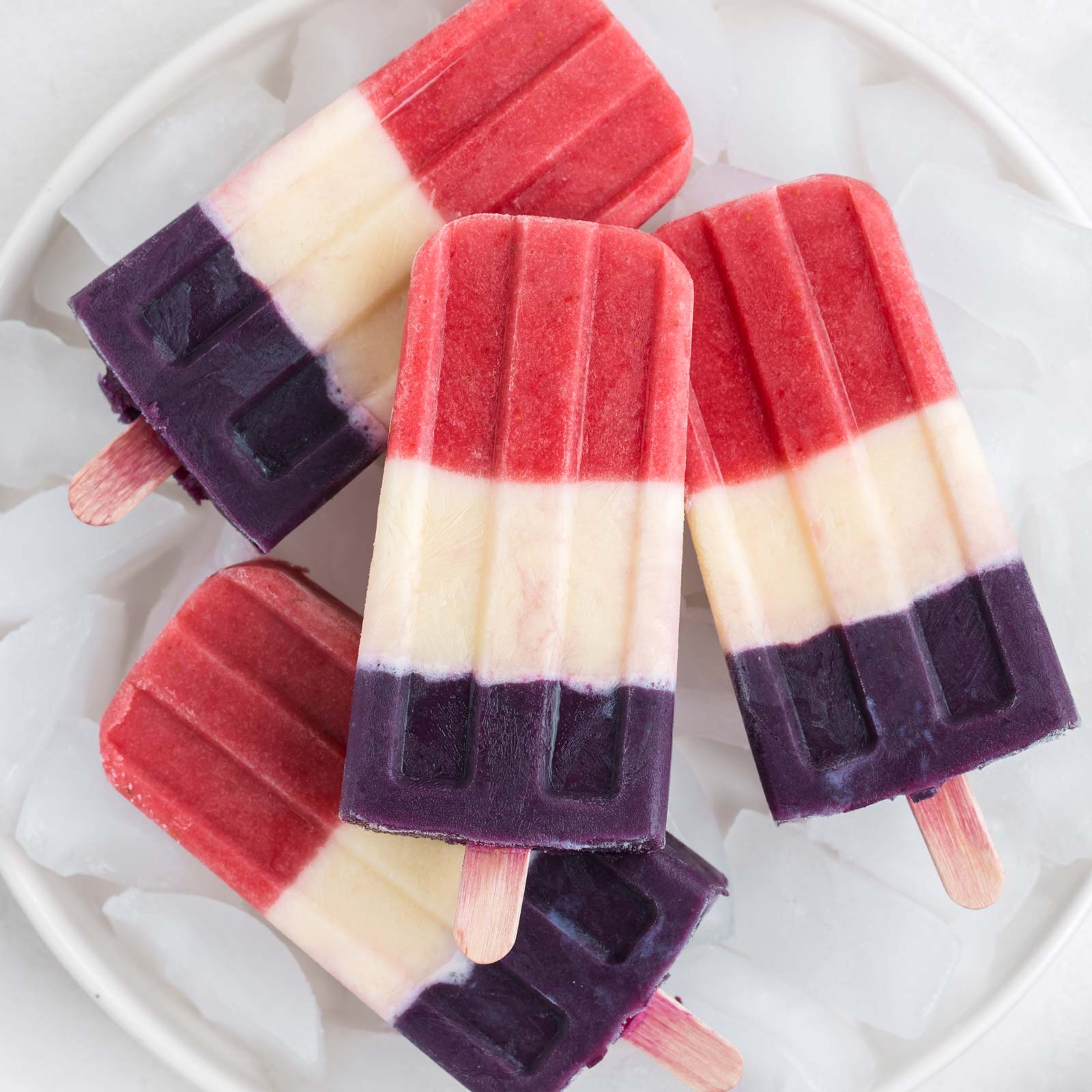 Red White and Blue Popsicles - Texanerin Baking